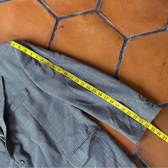 Ralph Lauren Wool Houndstooth 2 Button Blazer Sport Jacket Suit Coat Mens 44 R - Picture 12 of 13